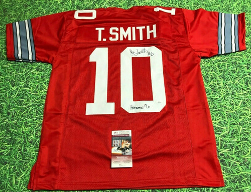 TROY SMITH AUTOGRAPHED OHIO STATE BUCKEYES OSU JERSEY JSA HEISMAN 06 LAST ONE