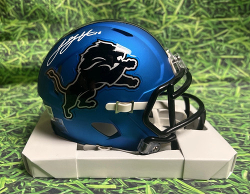 JARED GOFF AUTOGRAPHED DETROIT LIONS ALT SPEED MINI HELMET FANATICS