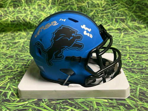 AMON-RA ST BROWN AUTOGRAPHED DETROIT LIONS RAVE SPEED MINI HELMET SUN GOD BAS