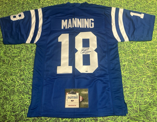 PEYTON MANNING AUTOGRAPHED INDIANAPOLIS COLTS B JERSEY AASH
