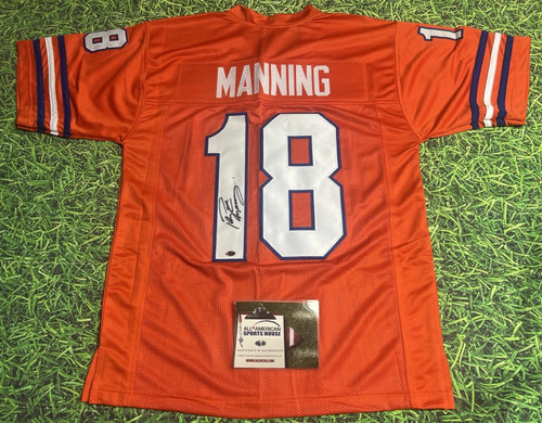 PEYTON MANNING AUTOGRAPHED THROWBACK DENVER BRONCOS O JERSEY AASH