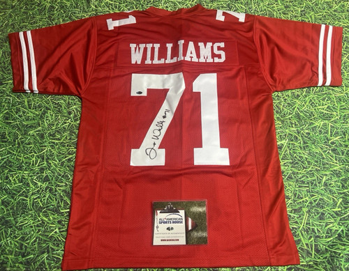 TRENT WILLIAMS AUTOGRAPHED SAN FRANCISCO 49ERS JERSEY AASH