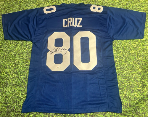 VICTOR CRUZ AUTOGRAPHED NEW YORK GIANTS JERSEY PSA