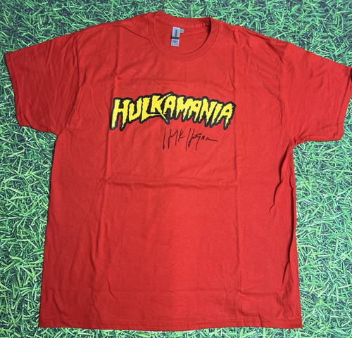 HULK HOGAN AUTOGRAPHED HULKAMANIA WWE R T-SHIRT PIA