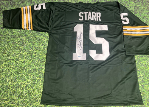BART STARR AUTOGRAPHED GREEN BAY PACKERS 3/4 SLEEVE JERSEY STEINER