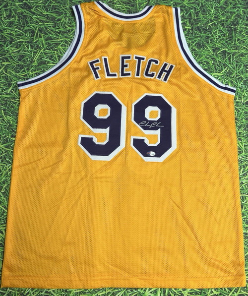 CHEVY CHASE AUTOGRAPHED LOS ANGELES LAKERS JERSEY PIA FLETCH LAST ONE
