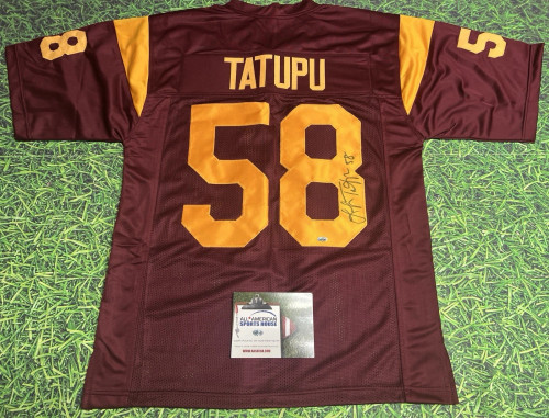 LOFA TATUPU AUTOGRAPHED USC TROJANS JERSEY SOUTHERN CAL SEAHAWKS AASH