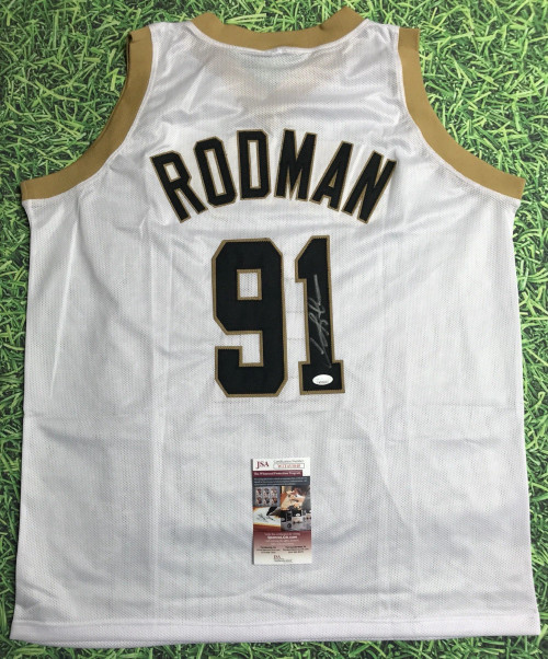 DENNIS RODMAN AUTOGRAPHED CHICAGO BULLS WG JERSEY JSA