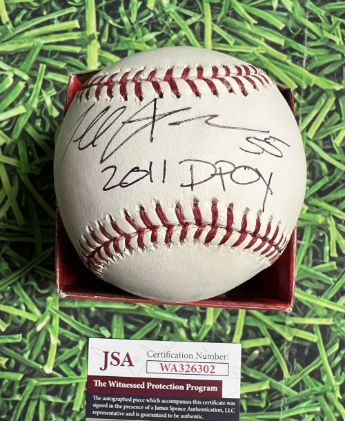 TERRELL SUGGS AUTOGRAPHED OMLB BALL BALTIMORE RAVENS 2011 DPOY JSA PIA READ NOTE