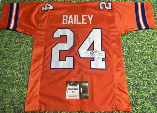 CHAMP BAILEY AUTOGRAPHED THROWBACK DENVER BRONCOS O JERSEY AASH