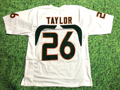 SEAN TAYLOR CUSTOM UNIVERSITY OF MIAMI HURRICANES W JERSEY