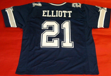 EZEKIEL ELLIOTT CUSTOM PRO STYLE DOUBLE STAR BLUE JERSEY