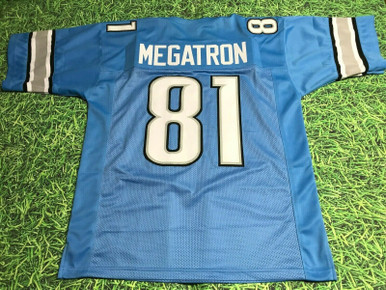 Calvin Johnson MEGATRON Detroit Lions Blue Womens Nike Game Jersey