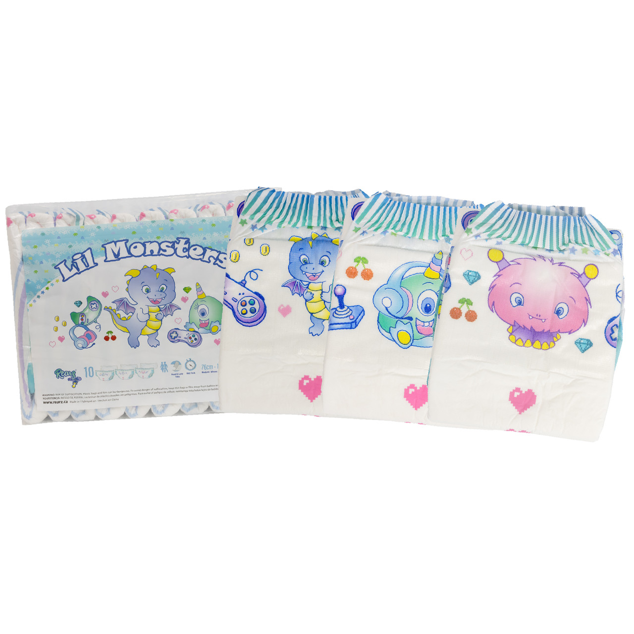 ABDL Printed Diapers | Lil' Monsters