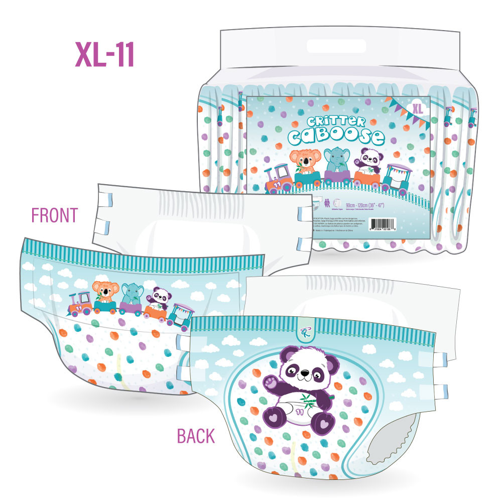 ABDL Printed Diapers | Critter Caboose Briefs
