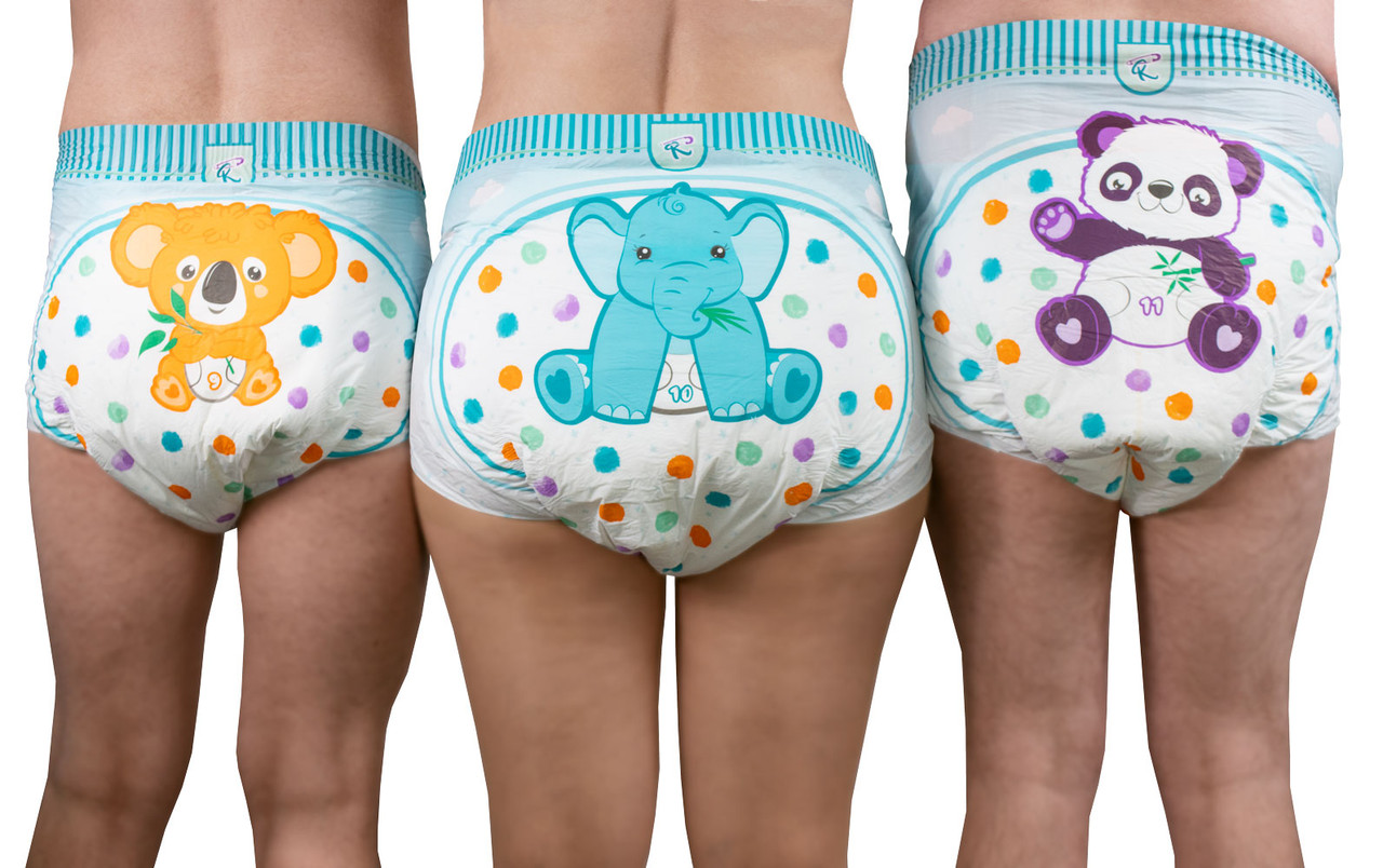 ABDL Printed Diapers | Critter Caboose Briefs