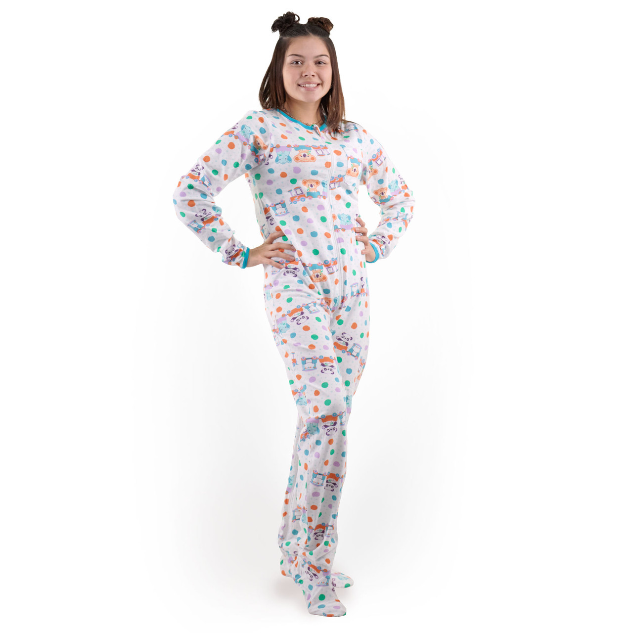 Full Zipper Footed Jammies Critter Caboose