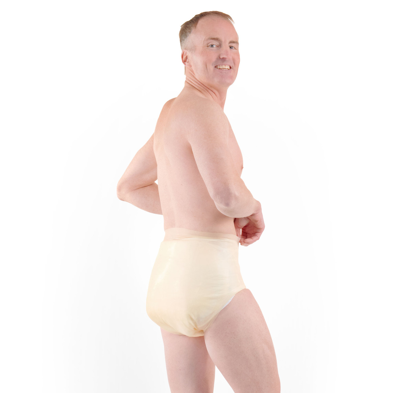 Full Back RUBBER BRIEFS, Contrast Colour Waistband and Edge Trim, Light  Weight 0.4 Thickness Latex -  Canada