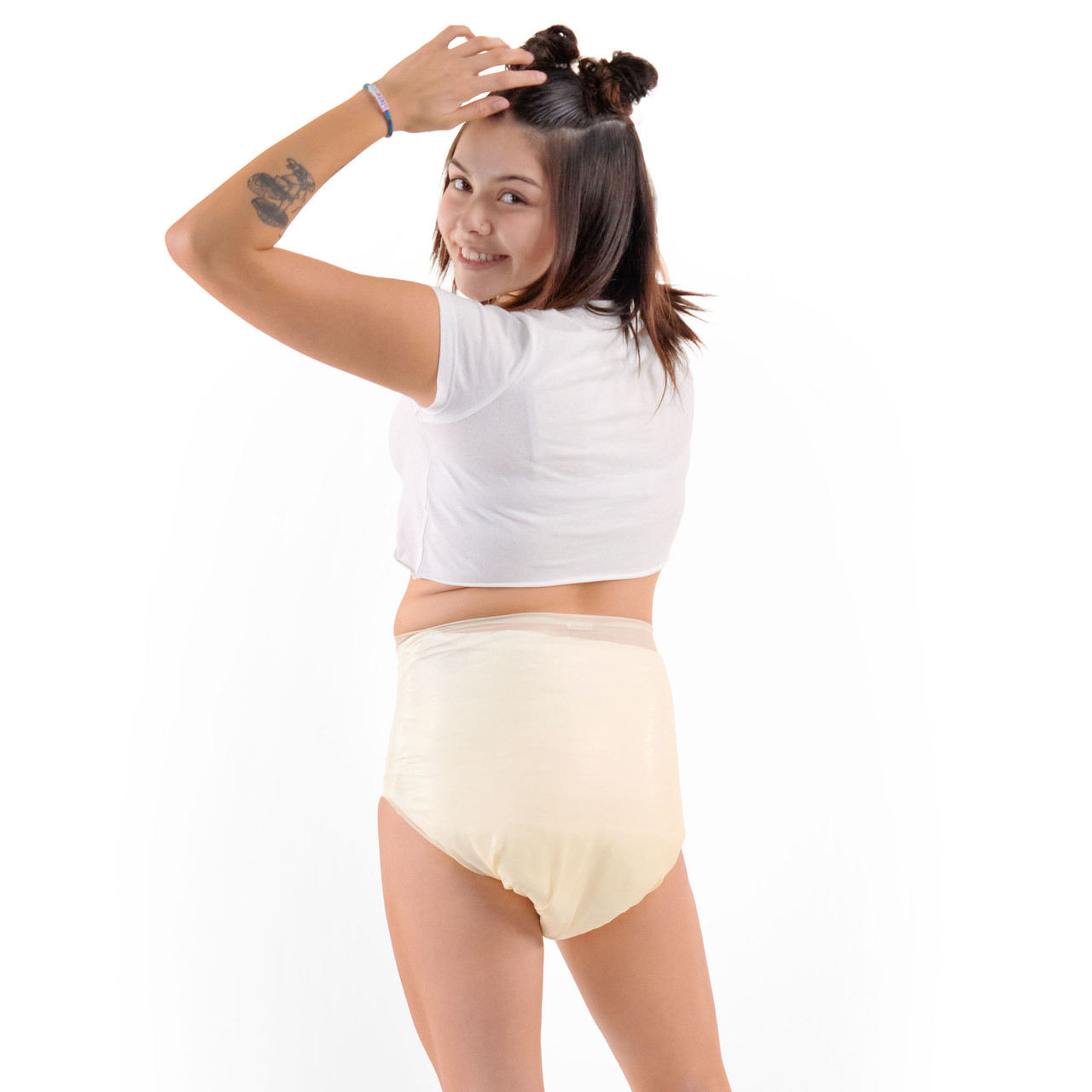 Latex Underwear Women's Large Breast Display Small Upper