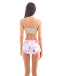 Female model wearing Princess training pants, back-view.