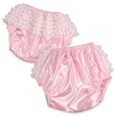 Pink Satin Rhumba Plastic Panties