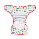 Dinosaur diaper wrap extended open, inner-side.