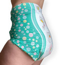 Modeled side-view of Alpaca adult diaper.