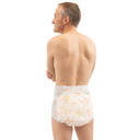 Male model wearing Splash Diaper, back-view.