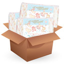 Box with three bags of Splash Diapers.