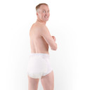 Inspire+ incontinence briefs rear on male model