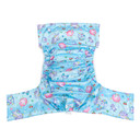 Outside of extended-open adult pocket diaper.