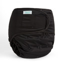 Black diaper cover wrap, front-view.