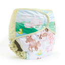 Barnyard diaper wrap, front-view.