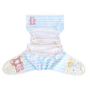 Teddy Bear diaper wrap extended open, inner-side.