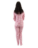 Lil Bella Footed Jammies on female model, back-view.