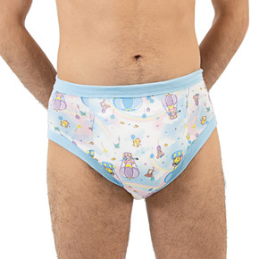 Modeled Daydreamer training pants, front-view.