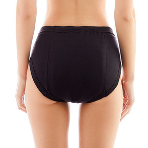 Back-view of modeled protective briefs.