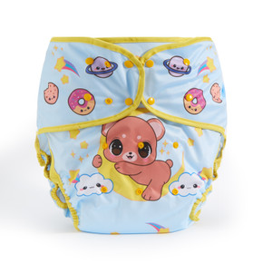 Lunar Cub snap-on diaper wrap, front-view.