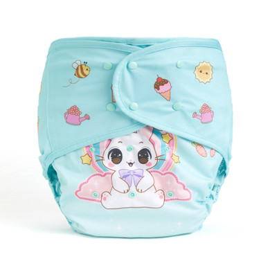 Bunnyboo adult diaper wrap, front-view.