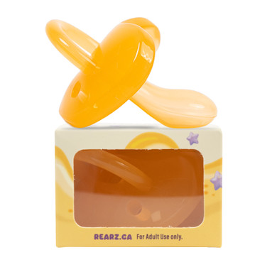 Gummi Pacifier on box.