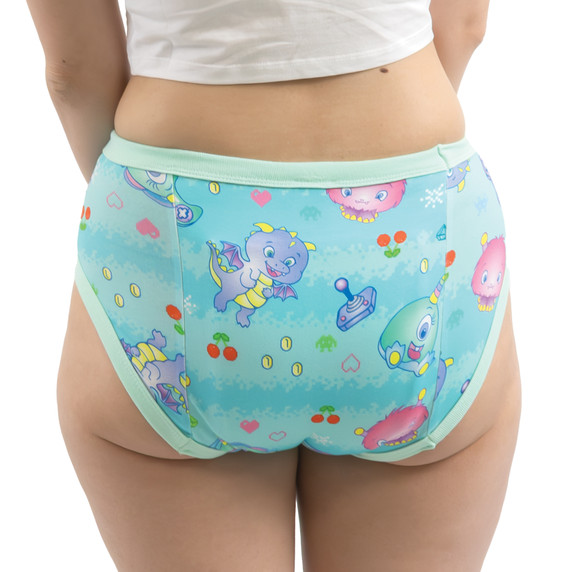 Modeled Lil' Monsters training pants, back-view.