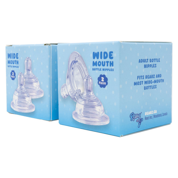 Boxes of Adult Bottle Nipples.