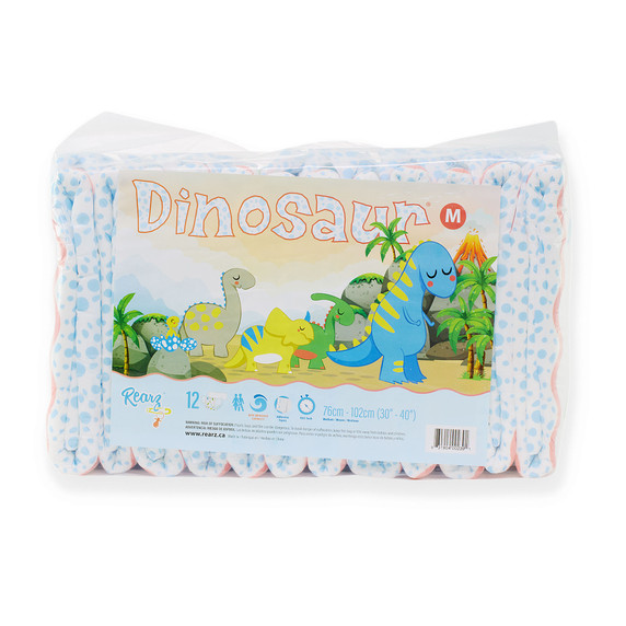 Bag of Mega Dinosaur diapers.