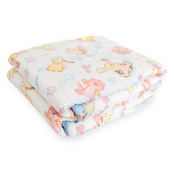 Stacked Adult Splash Diapers.