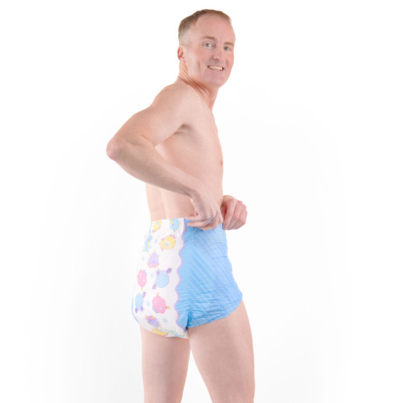 Rearz Lil Monsters diapers on male model, side