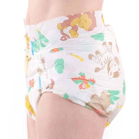 Side-view of modeled Mega Safari diaper.