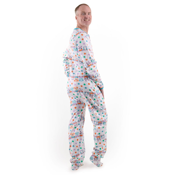 Critter Caboose Zippered Adult Footed Jammies