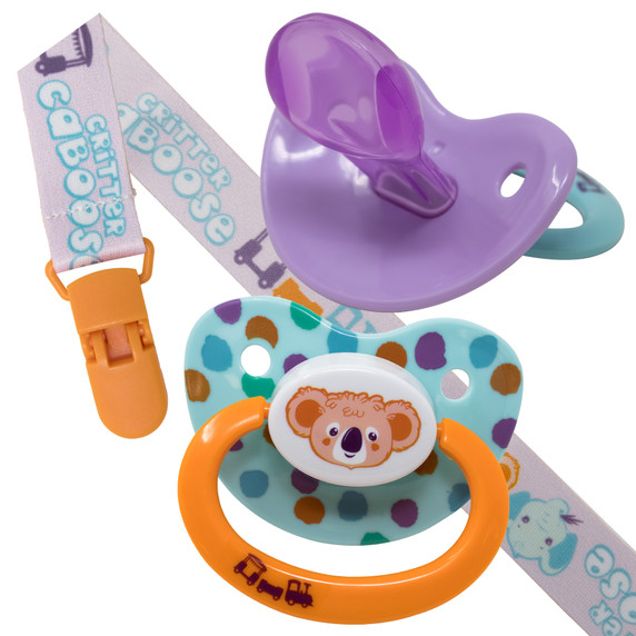 Critter Caboose Pacifier Set
