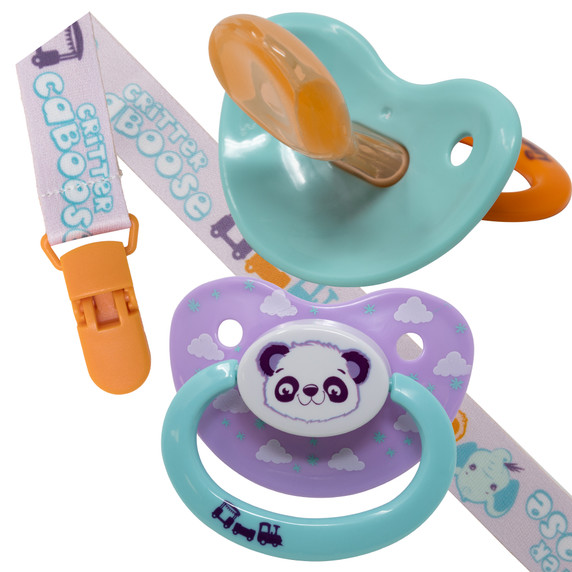 Critter Caboose Pacifier Set