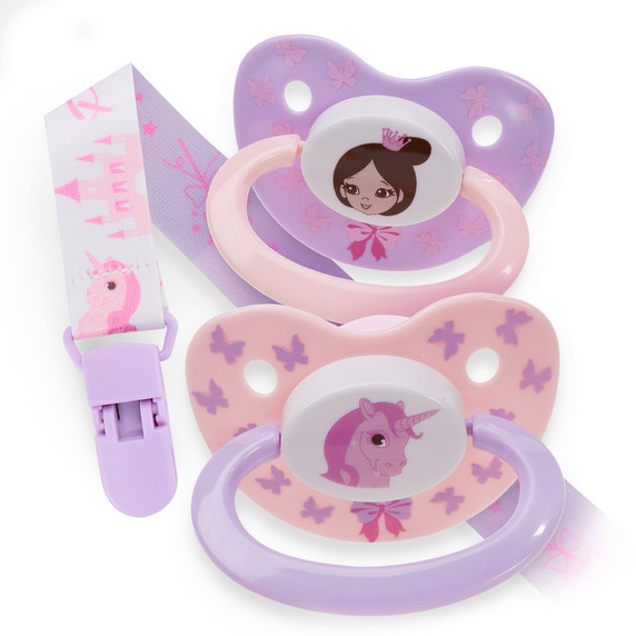 Princess Pink 2 Pacifier Set